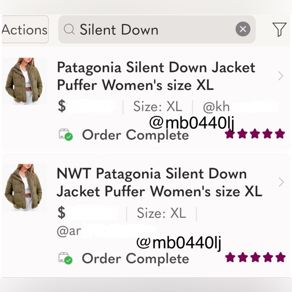 Patagonia Silent Down Jacket Puffer Women's size XL Basin Green - Picture 2 of 15